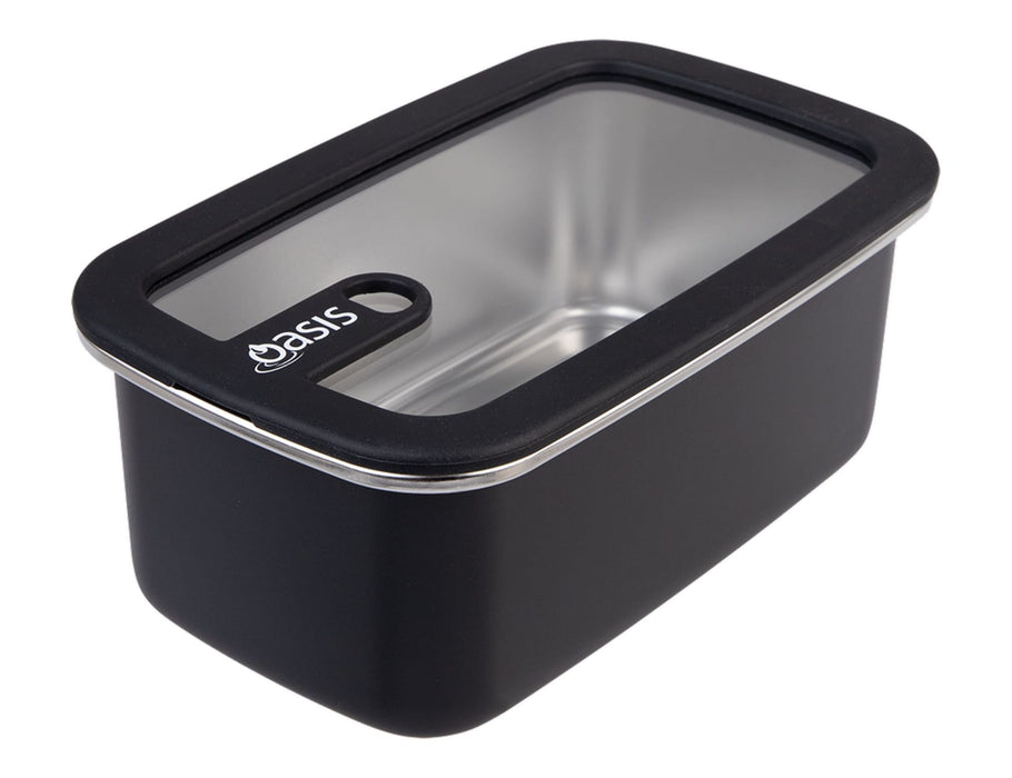 Oasis Microwave Safe Rectangular S/S Container 1.1L - colourway