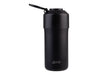 Oasis Insulated Stainless Steel Wine Cooler - A stainless steel wine cooler in matte black with a secure lid and a logo.