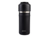 Oasis Insulated Stainless Steel Wine Cooler - A drink bottle featuring a sleek black design with a stainless steel inner section and a logo at the base.