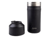 Oasis Insulated Stainless Steel Wine Cooler - A drink bottle in matte black stainless steel with a removable lid, featuring a logo on the body.
