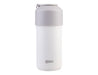 Oasis Insulated Stainless Steel Wine Cooler - A drink bottle in white with a grey lid, featuring a logo on the side.