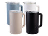 Oasis Ceramic Lined 1.5L Triple Insulated Water Pitcher - A drink bottle set featuring four ceramic-lined pitchers in white, black, beige, and blue with insulated designs.