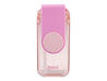 Oasis 300ml Kid's Tritan Juice Box - A drink bottle featuring a pink lid and base, with a clear body and a logo on the front.