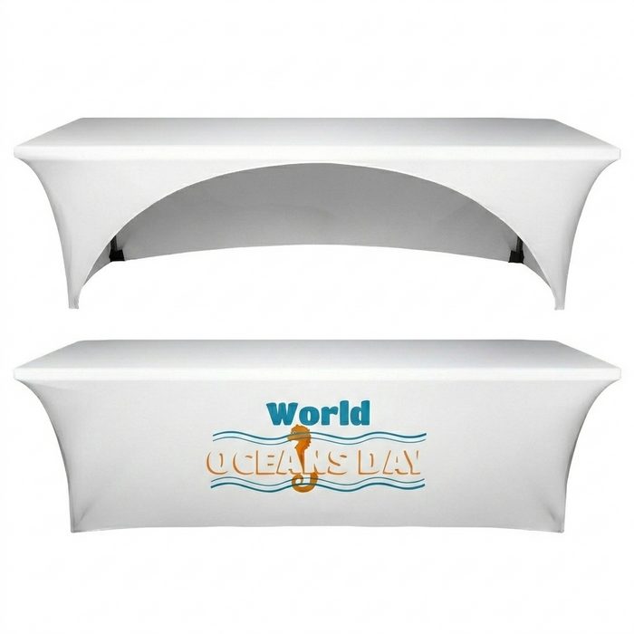 8ft (2.4m) Open Back Stretch Table Cover