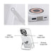 10000mAh Magnetic Wireless  Power Bank with Phone Stand - A white 10,000mAh magnetic wireless power bank with phone stand and USB ports, featuring a logo.