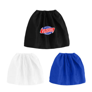 Waterproof Boot Covers - Three waterproof boot covers in black, white, and blue, each featuring a logo.
