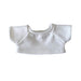 Plush Doll Basic T-Shirt - A white basic t-shirt for a plush doll, featuring a round neckline and short sleeves.