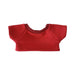 Plush Doll Basic T-Shirt - A red basic t-shirt designed for plush dolls, featuring a round neck and short sleeves.