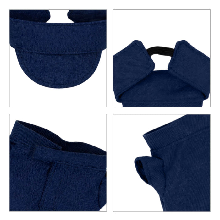 Plush Doll Racing Suit Set (10cm Doll) - A plush doll racing suit set in navy blue, featuring details like a collar, cuffs, and a cap.
