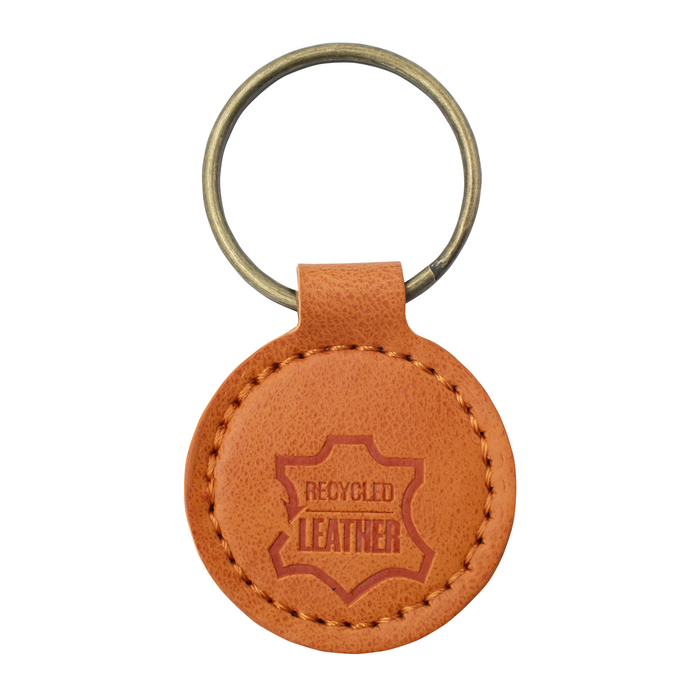 London Recycled Leather Keyring - Custom Promotional Product
