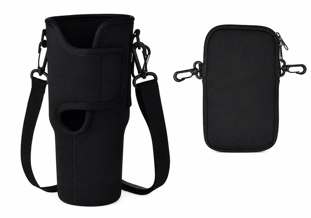 40 oz (1,180 ml) Tumbler Carrier Bag with Detachable Phone Pouch
