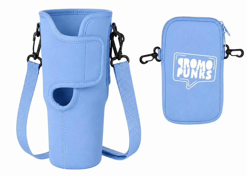40 oz (1,180 ml) Tumbler Carrier Bag with Detachable Phone Pouch