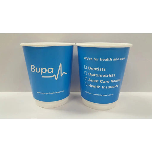 8oz (237ml) Double Wall Custom Coffee Cups With Lids - Custom Promotional Product