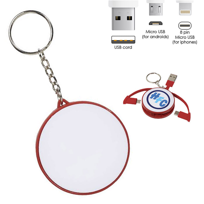 Charging Cable Key Ring - Custom Promotional Product