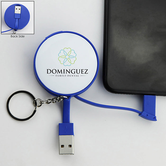 Charging Cable Key Ring - Custom Promotional Product