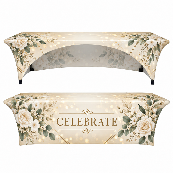 8ft (2.4m) Open Back Stretch Table Cover