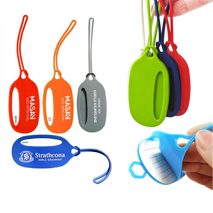 Coloured Silicone Luggage Tag - Custom Promotional Product