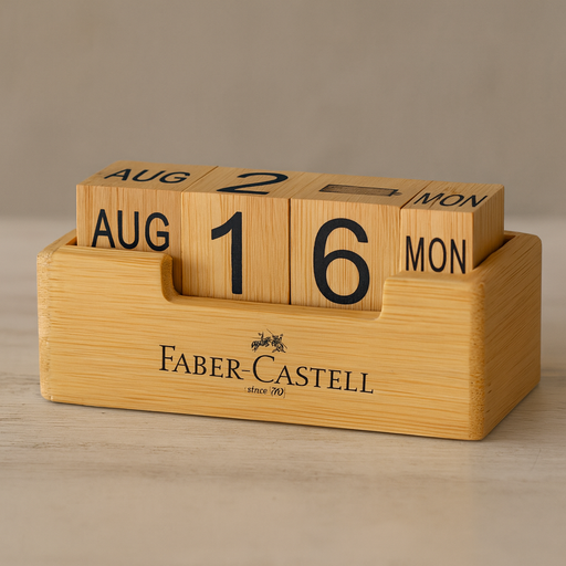 Bamboo Perpetual Calendar - Custom Promotional Product