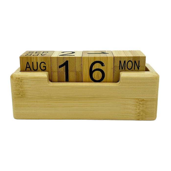 Bamboo Perpetual Calendar - Custom Promotional Product