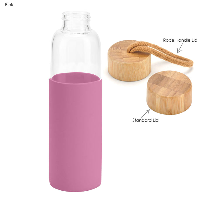 Honya Glass Drink Bottle with Sleeve - Custom Promotional Product