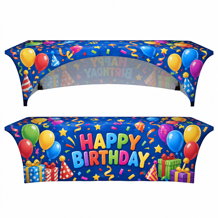 8ft (2.4m) Open Back Stretch Table Cover