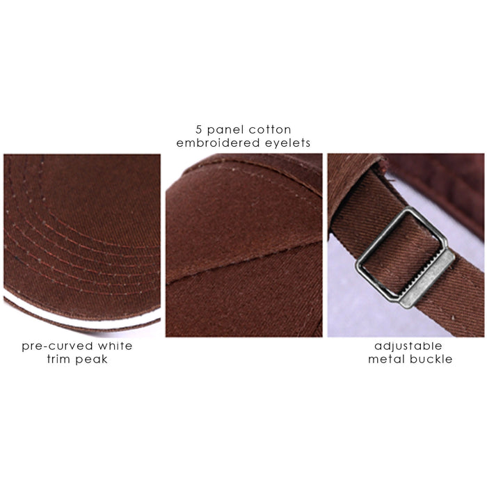 Nevaso 5 Panel Heavy Cotton Sandwich Cap - Custom Promotional Product