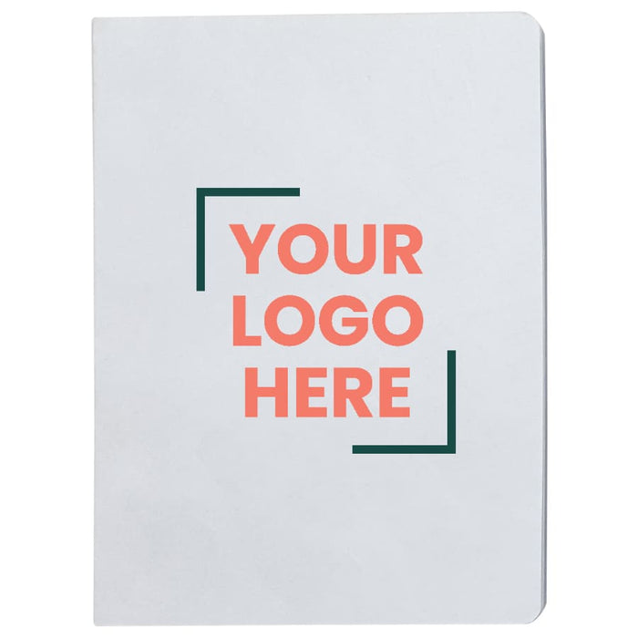 Koda Survival Notebook (Blank Pages) - A grey survival notebook with blank pages and a logo placeholder in pink and green.