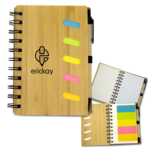 Bamboo Notebook With Pen - Custom Promotional Product