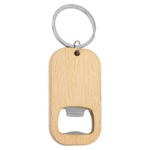 Bamboo Bar Bottle Opener Key Ring - Custom Promotional Product