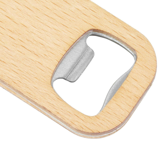 Bamboo Bar Bottle Opener Key Ring - Custom Promotional Product
