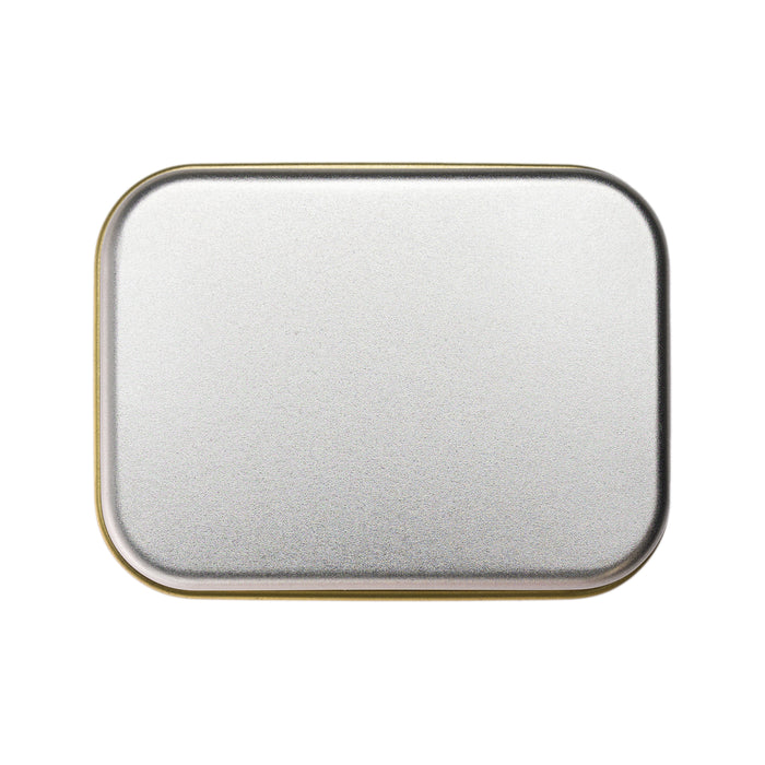 Silver Rectangular Tin - Lid