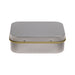 Silver Rectangular Tin - Side View