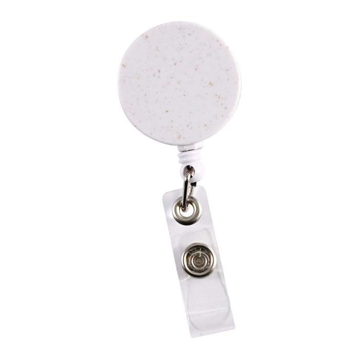 Retractable Badge Holder Wheat Straw - Custom Promotional Product