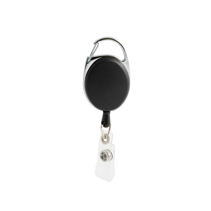 Premium Retractable ID Badge Holder - Black