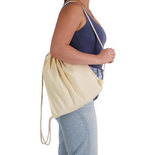 Calico Drawstring Library Backpack - Custom Promotional Product