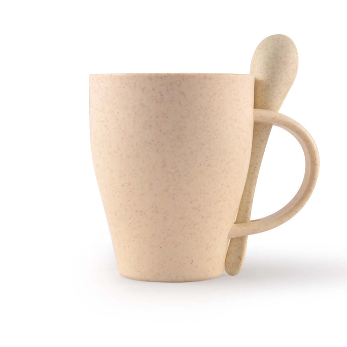 Avenue Wheat Fibre Cup and Spoon - Custom Promotional Product