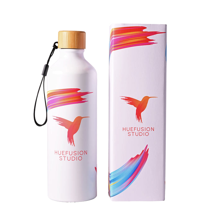 Gelato Aluminium Bottle with Bamboo Lid - Custom Promotional Product