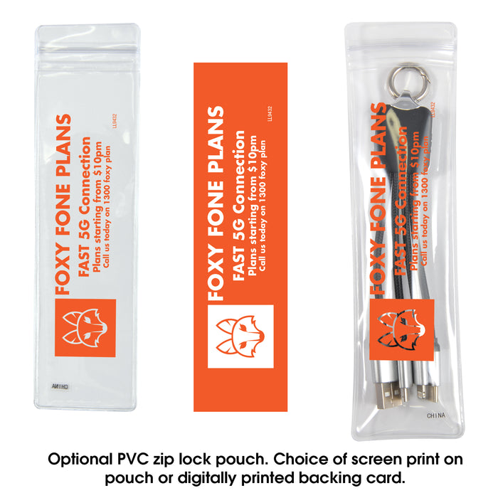 Kinetic Square Glow Cable - Custom Promotional Product