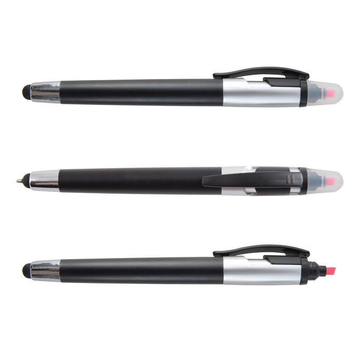 Trident Pen / Stylus Highlighter - Custom Promotional Product