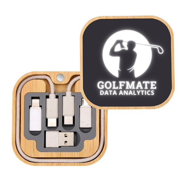 USB Adapter Charger Set (Square) - Custom Promotional Product