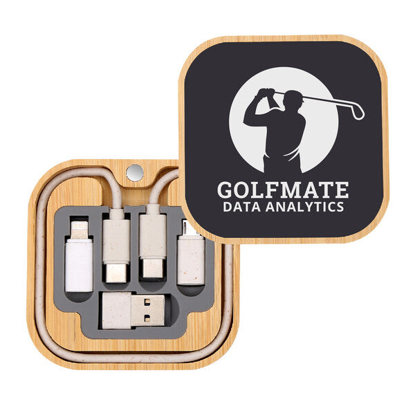 USB Adapter Charger Set (Square) - Custom Promotional Product