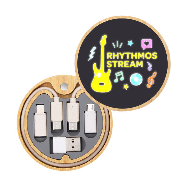 USB Adapter Charger Set (Round) - Custom Promotional Product