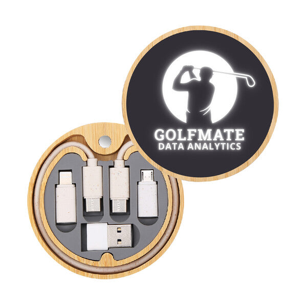 USB Adapter Charger Set (Round) - Custom Promotional Product