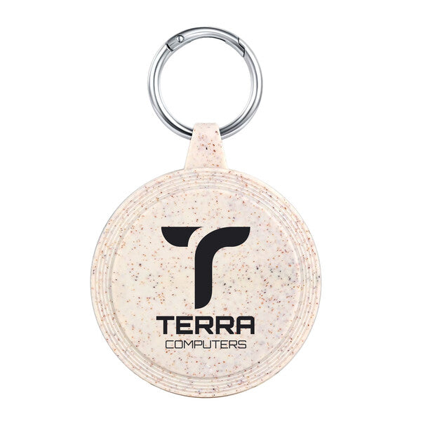 USB Adapter Charger Set - Recycled Wheat (Round) - Custom Promotional Product