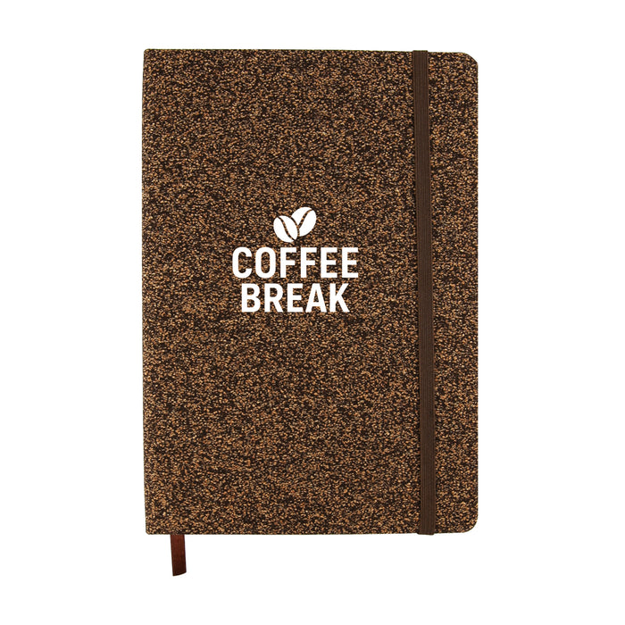 Coffee Grounds A5 Notebook - Custom Promotional Product