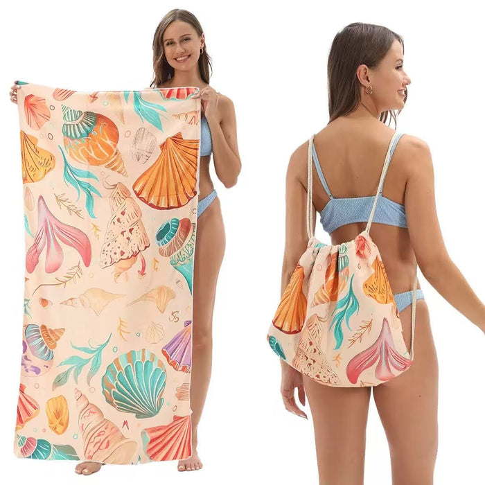 Custom 2-in-1 Beach Towel Backpack