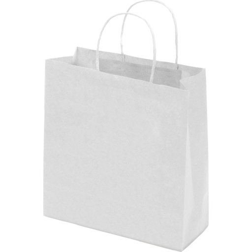 Kraft Paper Bag White Medium Includes Twisted Paper Handle - Custom Promotional Product