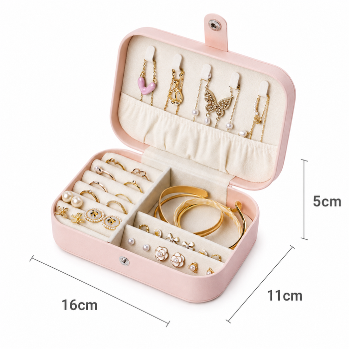 Portable Travel Jewellery Box Organiser Case