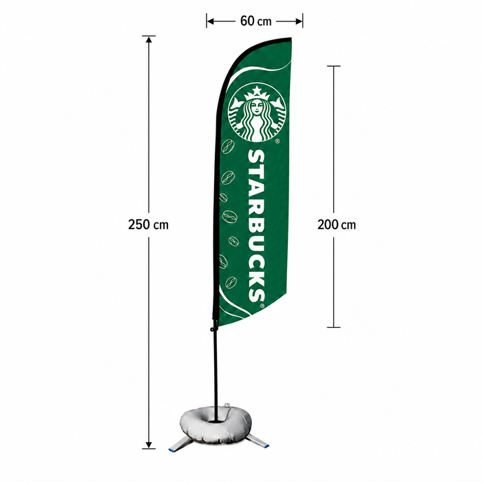 Custom 2.5m Feather Flags