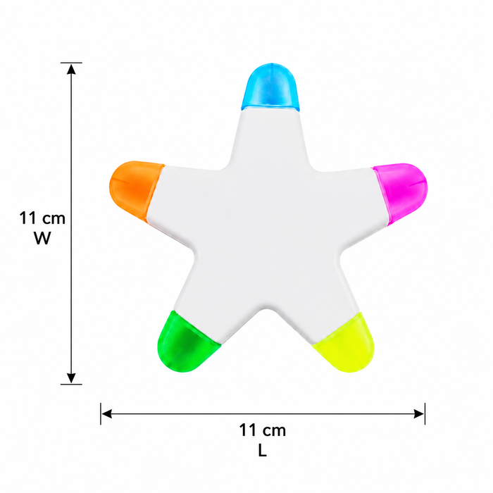 Star-Shaped 5-Colour Highlighter